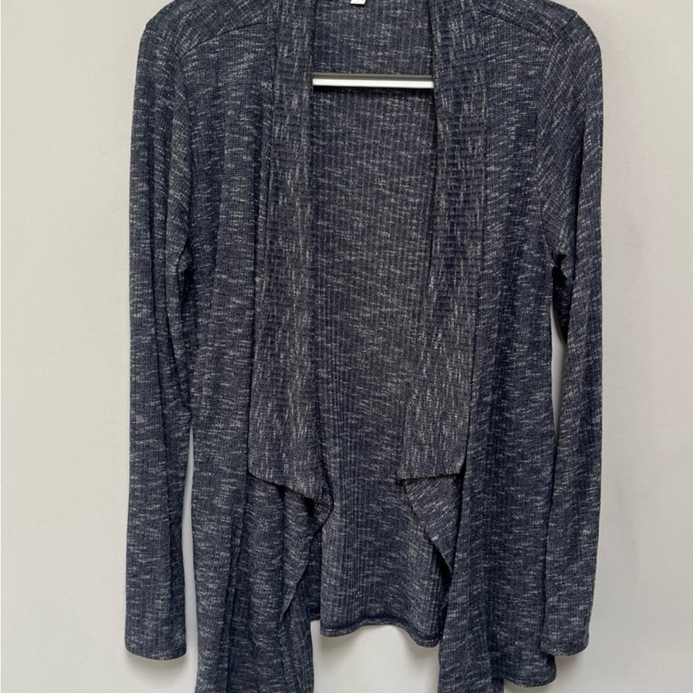 Vince Camuto Women's Heathered Gray Open Front Cardigan Large